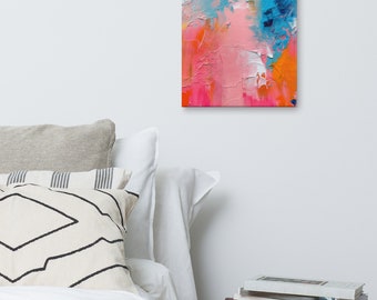 Beach Abstract wall art living room colorful wall decor beach house