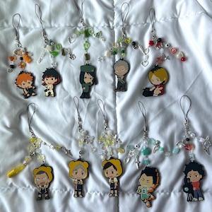 haikyuu rubber keychains/phonecharms