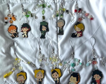 haikyuu rubber keychains/phonecharms