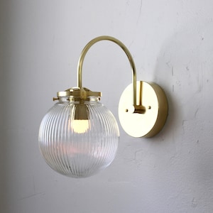 Details about   Mid Century Modern Wall Sconce Brass Globe Light Industrial Fixture Vintage Lamp 