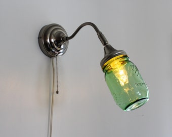 zurückgeforderte beleuchtungskörper shades deckenleuchte mason jarwandlampe mit einer grün pint ball jar upcycled hängende wand wandleuchter edelstahl leuchte bootsngus lampe bootsngus creative lighting kuratiert von niche magazine auf etsy zurückgeforderte beleuchtungskörper shades deckenleuchte mason jarwandlampe mit einer grün pint ball jar upcycled hängende wand wandleuchter edelstahl leuchte bootsngus lampe bootsngus creative lighting kuratiert von niche magazine auf etsy