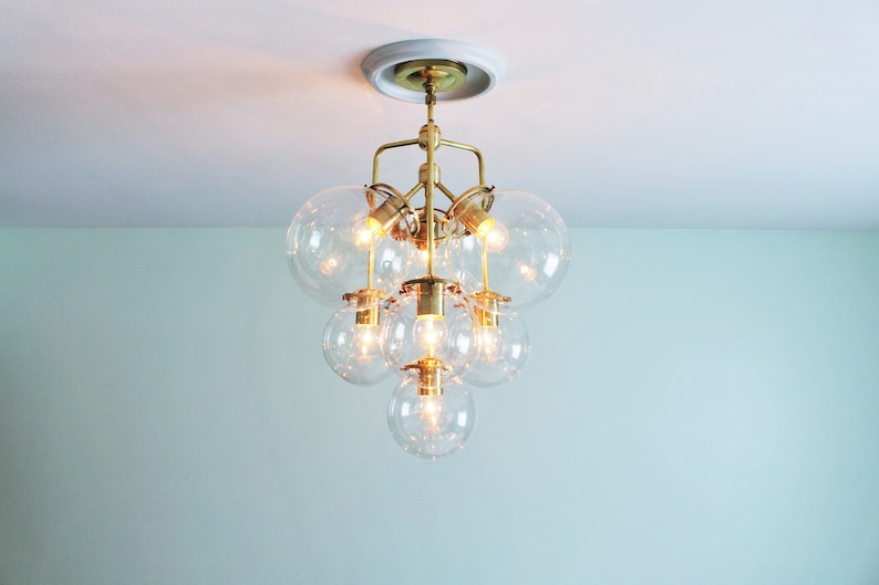 Bubble Chandelier 3 Tiered Globe Pendant Lighting Fixture 7 Image 0