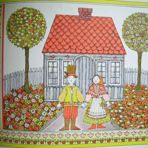 The Little Wooden Farmer by Alice Dalgliesh, Pictures by Anita Lobel - Hard Cover Vintage Kids Book, Copyright 1968