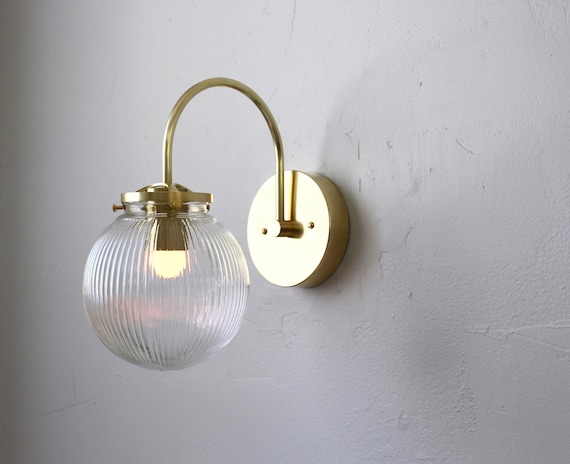 Brass wall on sale mount light fixtures