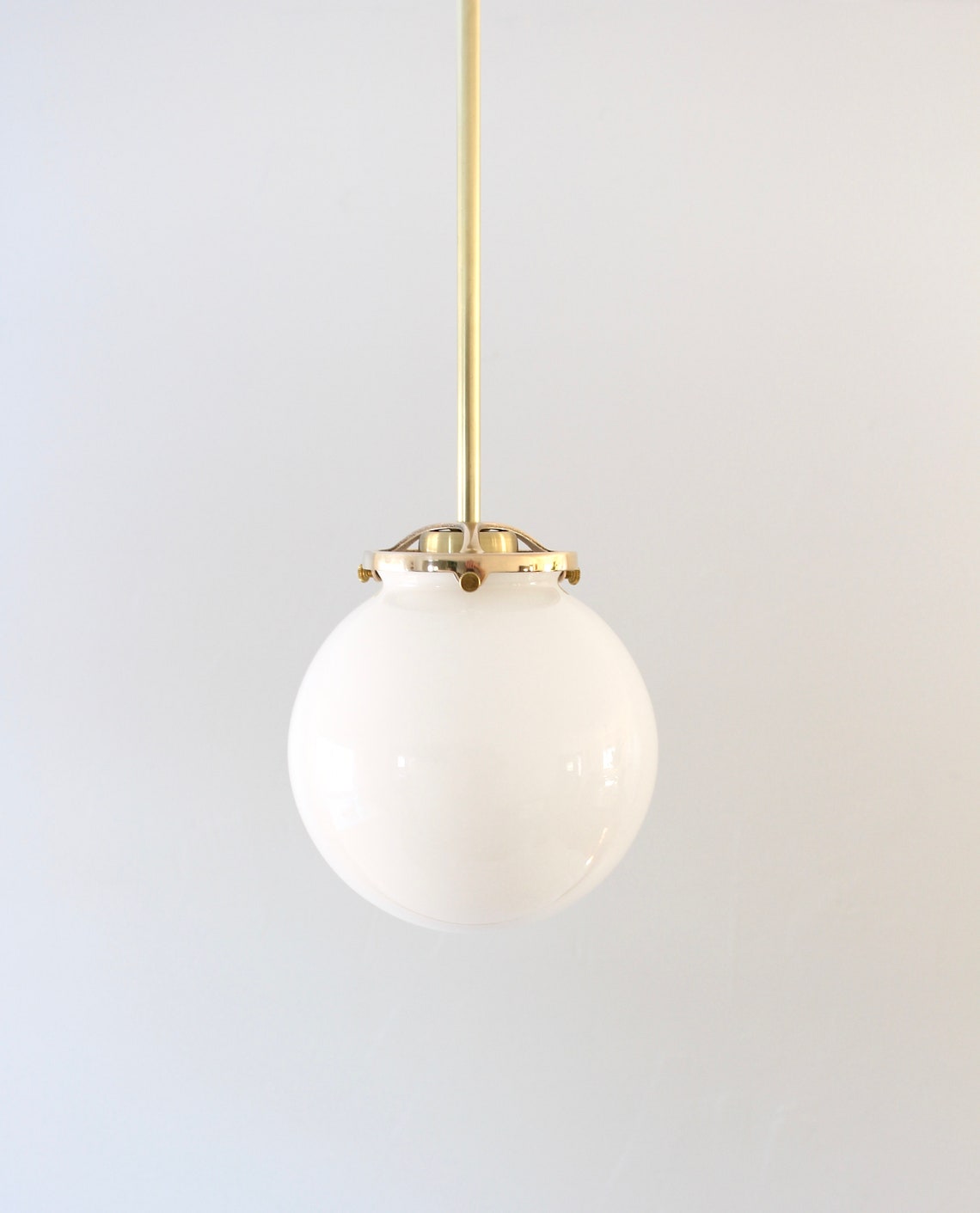 Evren Mid Century Modern Brass Pendant Light