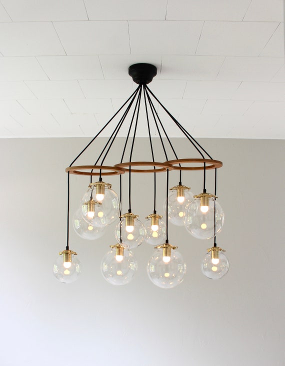 Globe Pendants Chandelier Large Hanging, Brass And Glass Orb Chandeliers Taiwan
