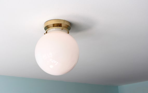 Bubble Flush Mount Ceiling Lighting Fixture Brass Flush Mount