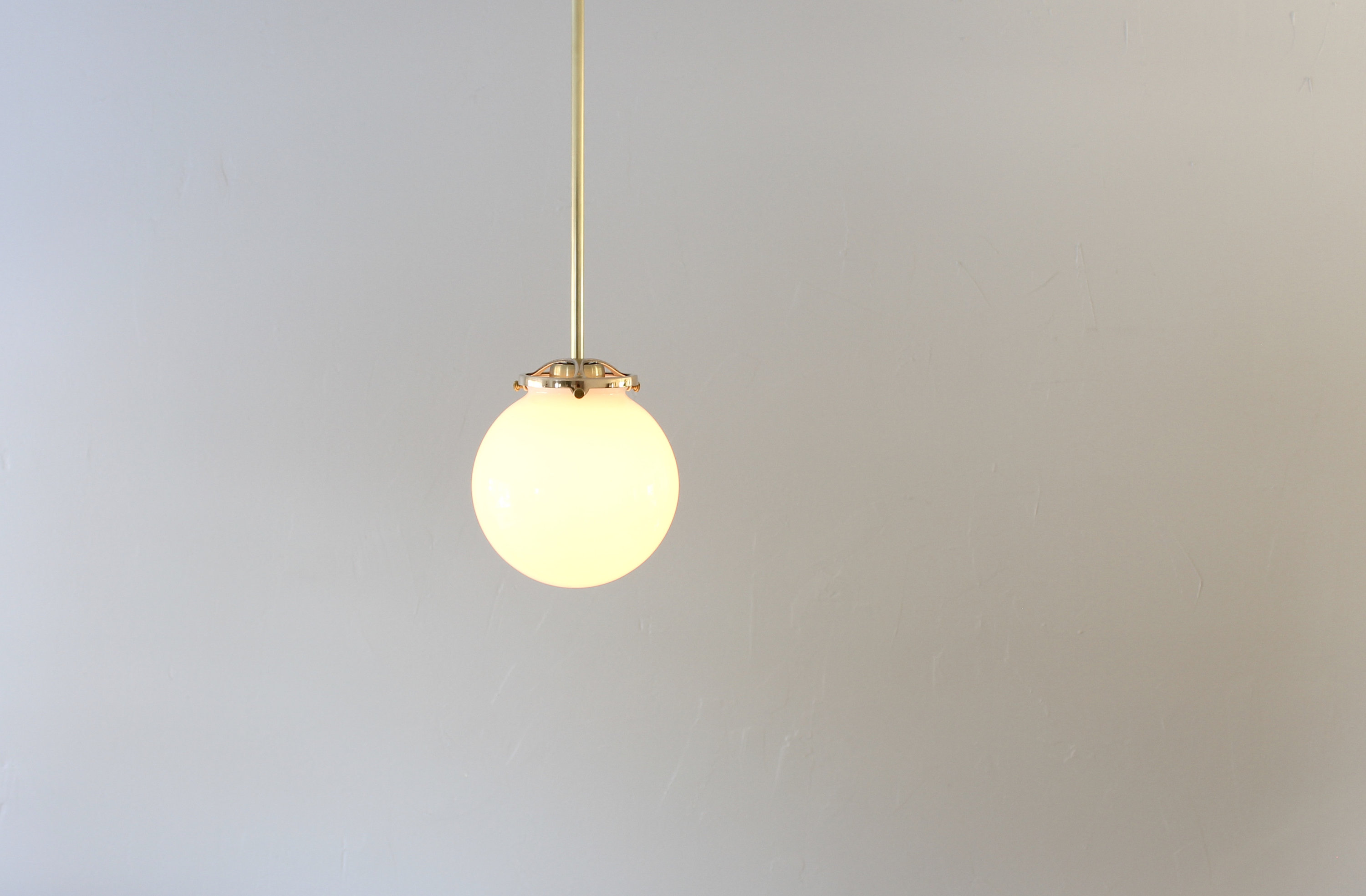 Brass Pendant Light Mid Century Modern 