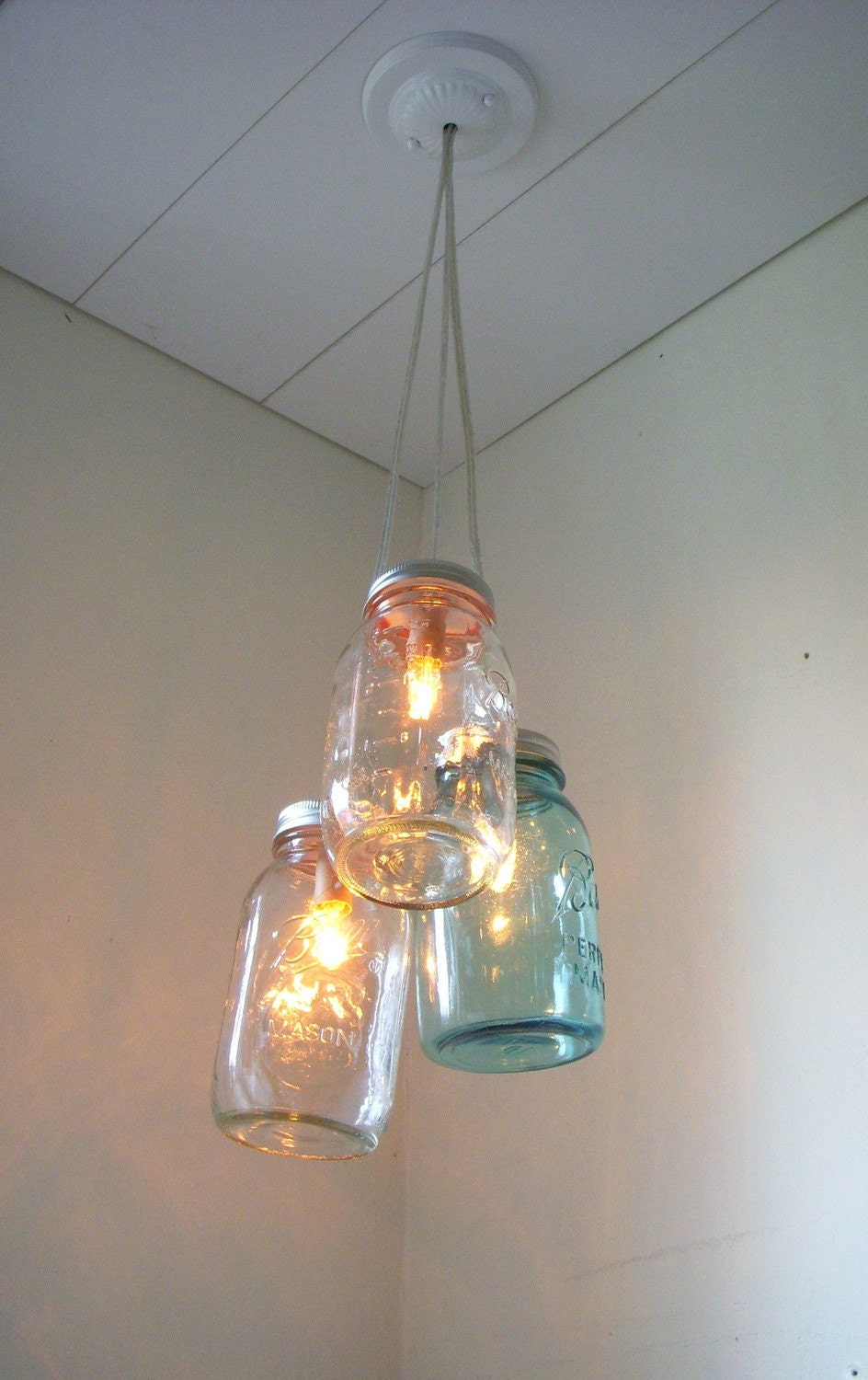 Mason Jar Chandelier Mason Jar Pendant Lighting Fixture 3 - Etsy