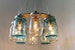 Mason Jar Chandelier, Beach House Mason Jar Lighting Fixture, Blue and Clear Jars, Hanging Pendant Light, BootsNGus Lighting, Bulbs Included 