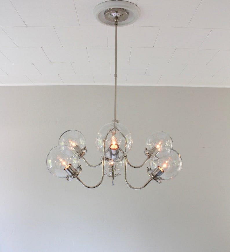 Iluminación de candelabro moderno Sputnik Chandelier colgante | Etsy