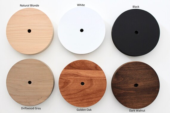 Round wood table sale lamp