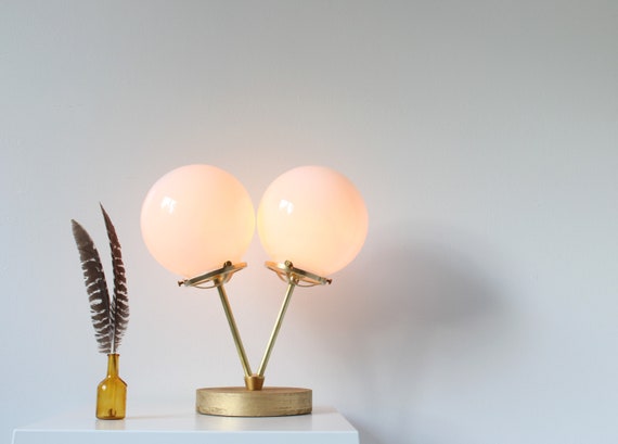 Wood and sale gold table lamp