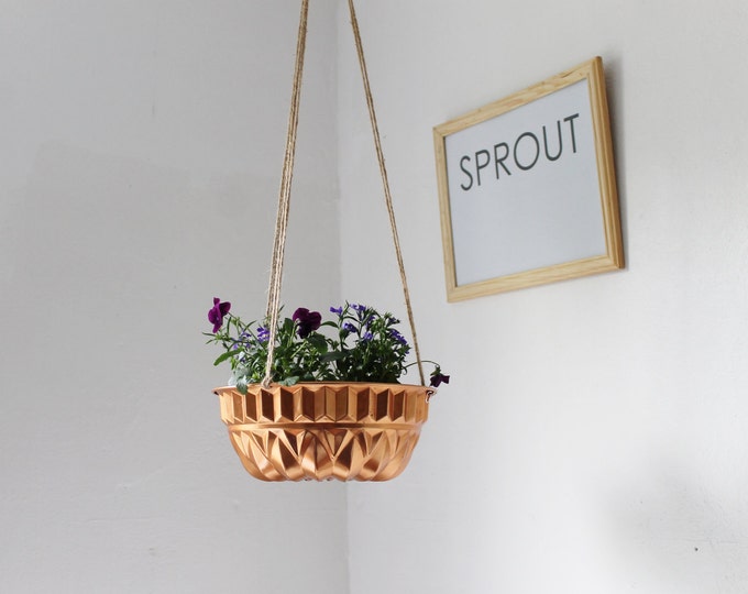 Bundt Cake Planter Upcycled Copper Antique Baking Mold Etsy