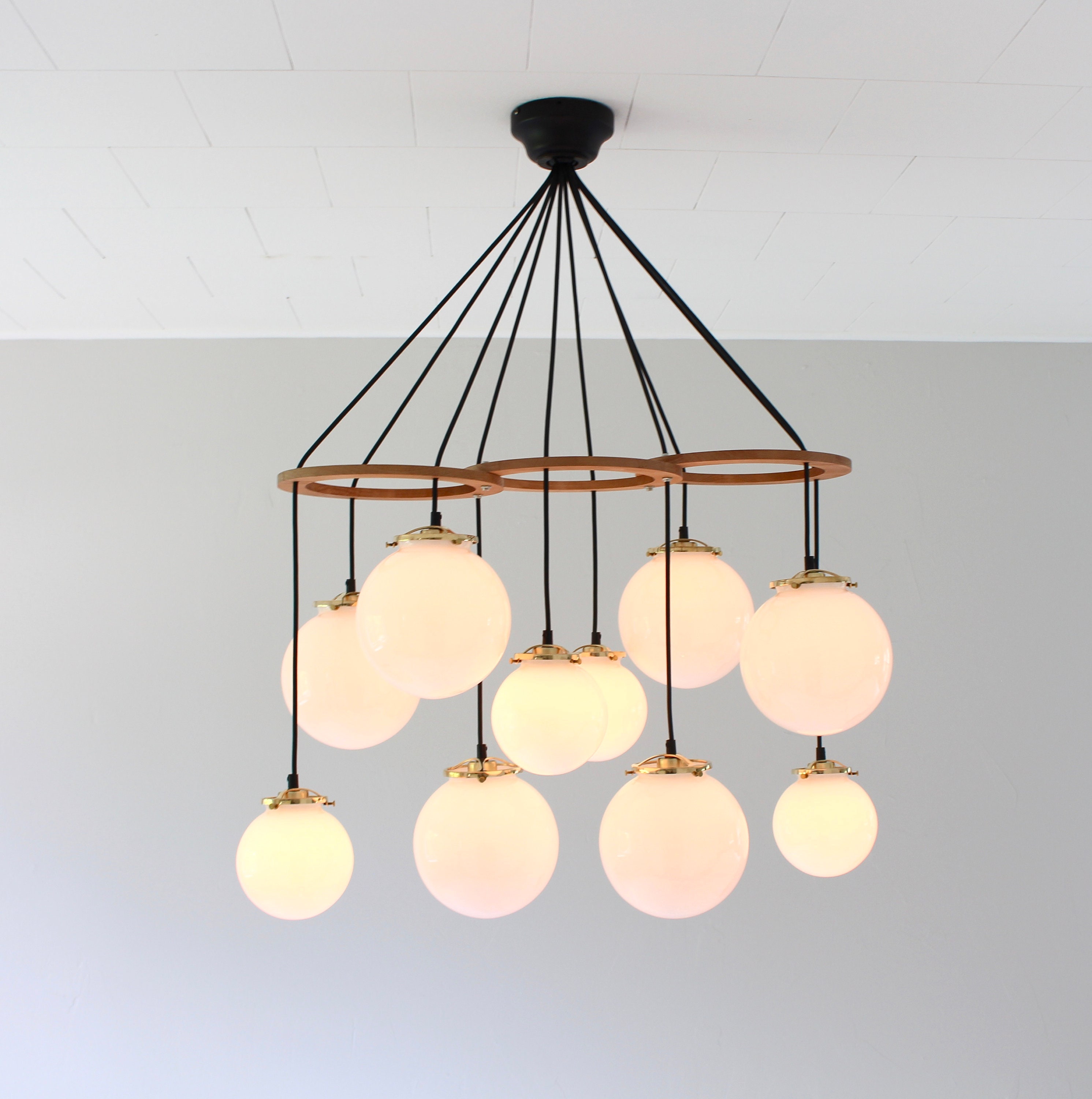 Globe Pendant Chandelier Large Table Island Light 10 Hanging