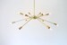 Sputnik Chandelier, Large Starburst Pendant Lighting Fixture, 12 arms, Modern Brass Geometric Chandelier, Bulbs Included, Free Shipping 