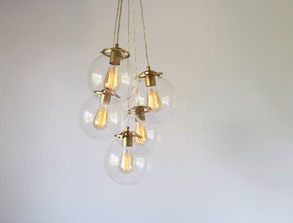 Large clearance bubble chandelier