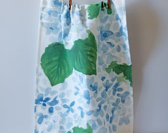 Blue Hydrangea Tea Towel, Watercolor Tea Towel, Kitchen Decor, Mother's Day Gift,  Housewarming Present, Bridal Shower Gift