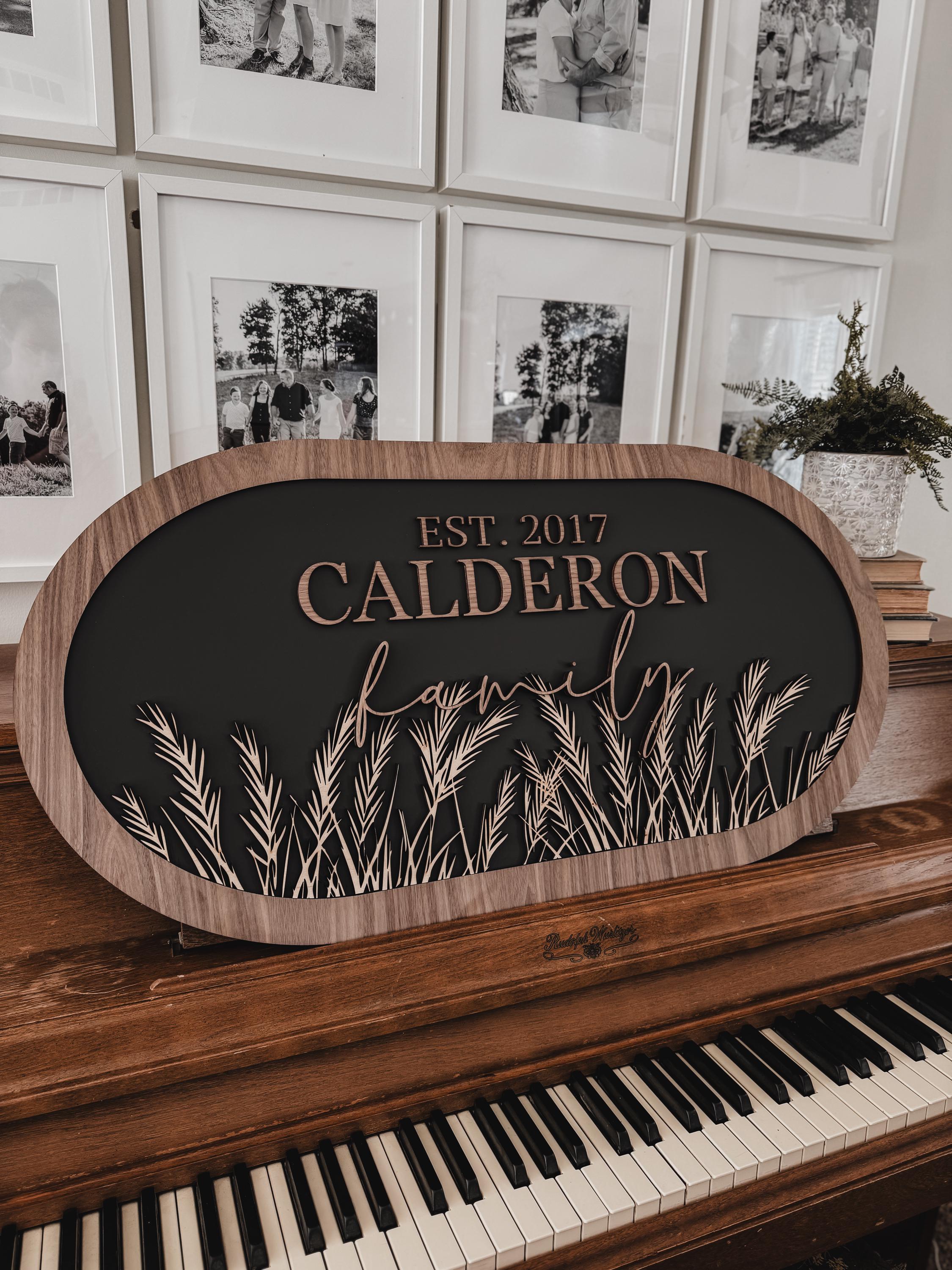 Personalized Family Name Sign | Wood Home Decor | Custom Established ...