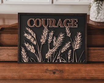 Custom 3D Wood Sign – Personalized Laser Cut Word Art, Farmhouse Decor