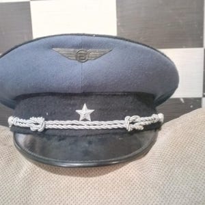 Vintage Military Visor Hat - Authentic Uniform Cap - Rare Find