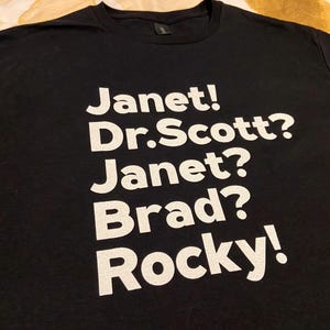 Top 5 Names Rocky Horror Picture Show Novelty T-Shirt