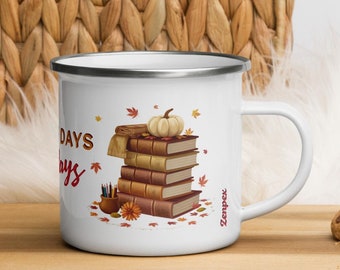 Rustic Enamel Campfire Mug: Unbreakable Fall Decor Gift