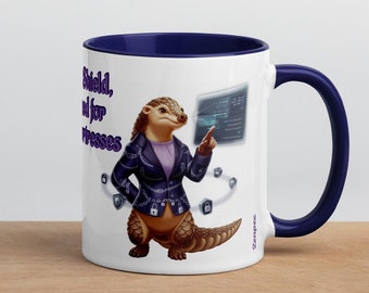 Pangolin Keramikbecher: Cybersicherheitstechniker Geschenk, Tierliebhaber Bürodeko