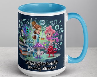 Microbes Science Mug: Bunter Keramikbecher für Mikrobiologie-Liebhaber
