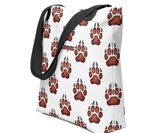 Paw Print Tote Bag: Durable Polyester Pet Lover Accessory