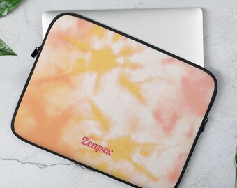 Tie Dye Laptop Sleeve: Neoprene Case, Modern Artistic Design