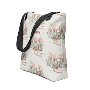 Coastal Tote Bag - Beach-Inspired All-Over Print - Reusable Shopping Bag - Coastal Decor - Summer Essentials