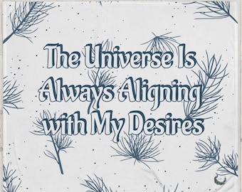 Affirmation Throw Blanket: Inspirational Manifestation Decor
