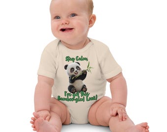 Bio Panda Baby Bodysuit, lustiges Bambus-zled Outfit