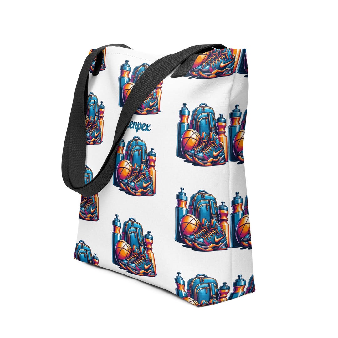 Vibrant Basketball Tote Bag Sports Equipment Carrier Lightweight Vibrant Basketball Tote Bag Sports Equipment Carrier Lightweight