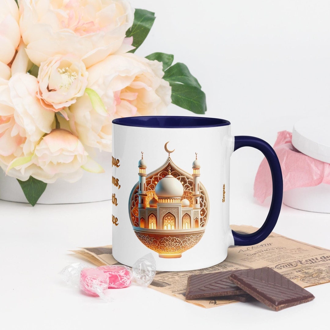 Ramadan Kareem Mug: Crescent Moon Mosque Design, Islamic Gift - Etsy
