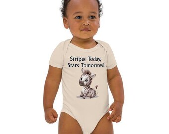 Baby Bodysuit aus Bio-Baumwolle - Zebra