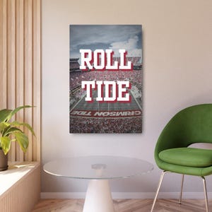 Universität von Alabama Wandkunst, Metall Kunst Zeichen, Roll Tide Dekor, Crimson Tide Fan Geschenk, Mann Höhle Kunst, Spieltag Zeichen