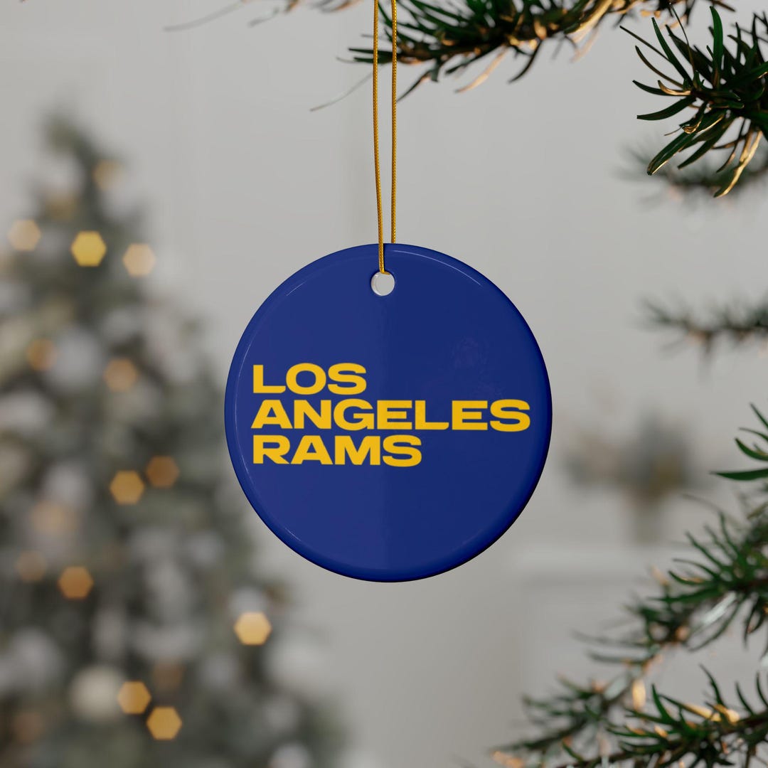 LA Rams Christmas Ornament, Los Angeles Football Ornament, Rams Fan ...