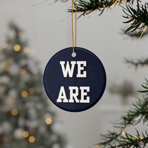 Penn State ornament, keramische ornamenten, decor vakantiehuis, kerstboomornament, cadeau-idee, collegiaal decor, cadeau ventilator PSU, Nittany