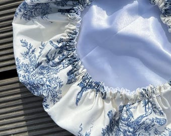 Boné Toile de Jouy de Cetim Feito à Mão – Boné de Noite Ecológico