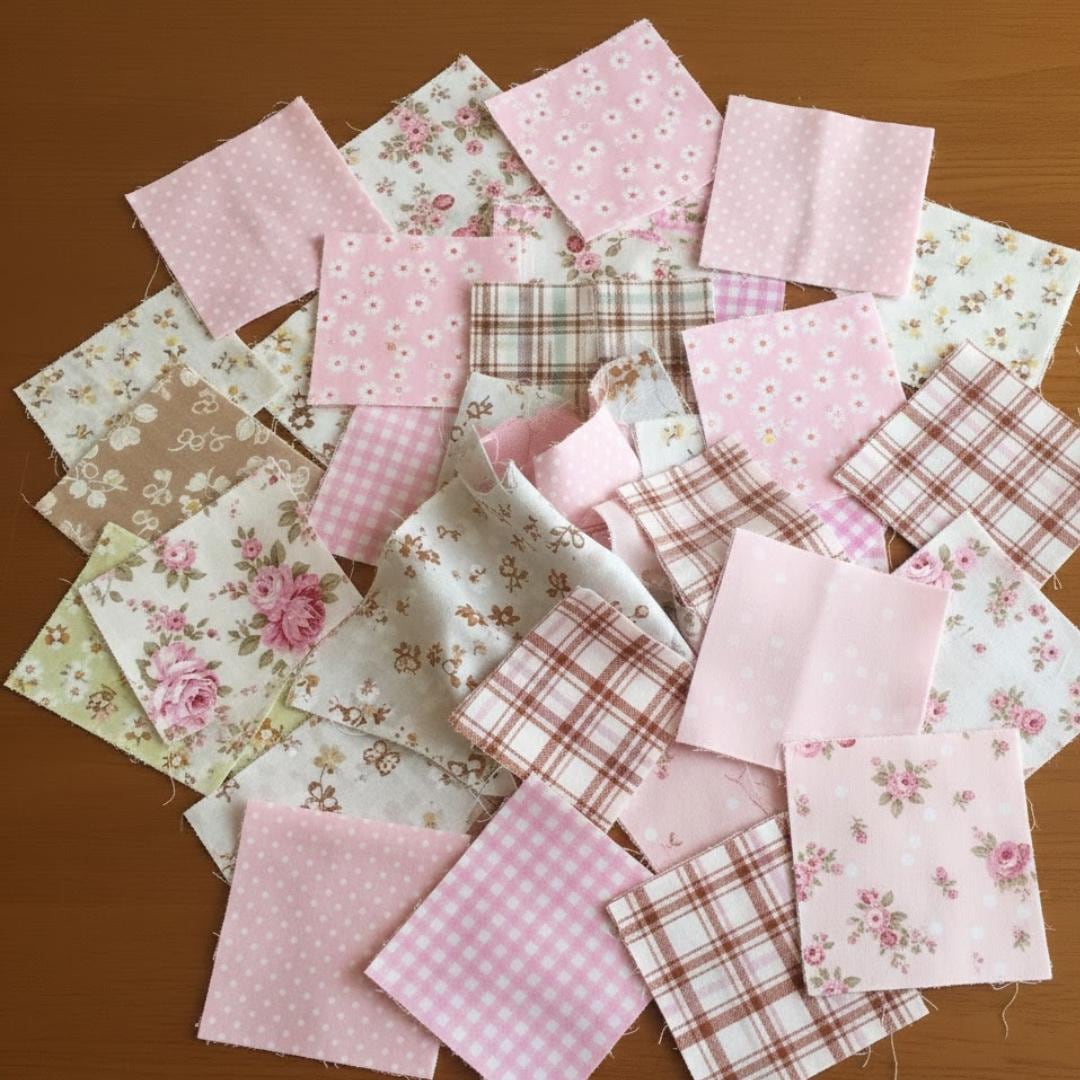 50 Quadrati Di Tessuto In Cotone 20x20 Cm - 100% Cotone Rasatello 200 Fili - Per Trapunte, Presine, Fai Da Te E Cucito Creativo - 2