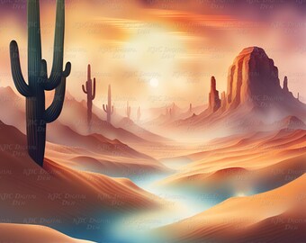 Escena del desierto PNG, descarga digital