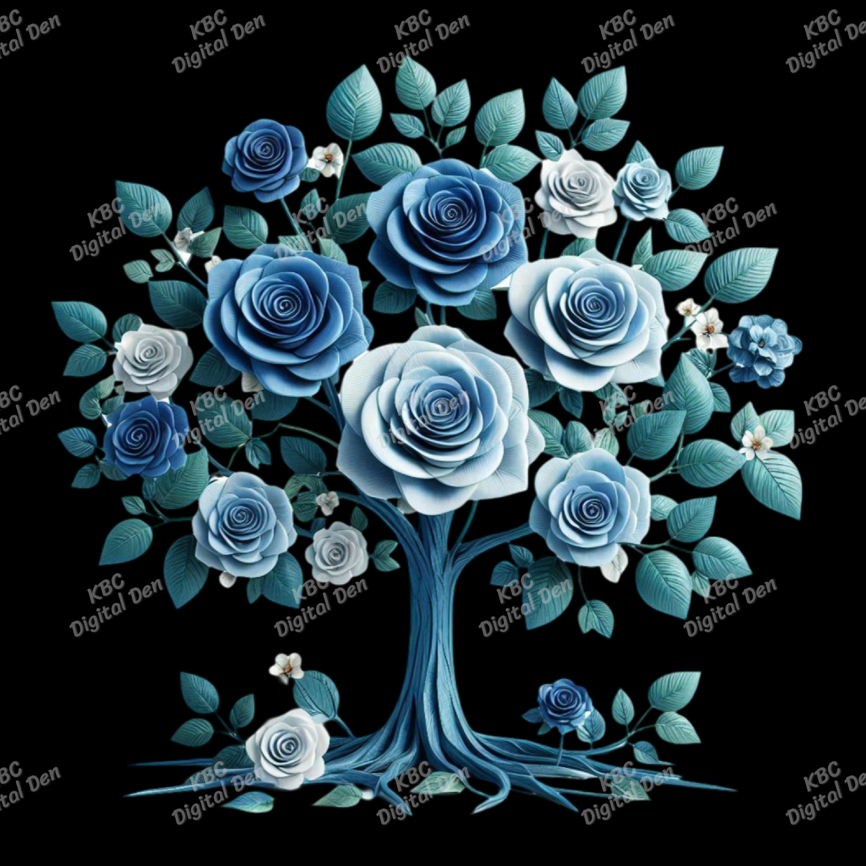 Blue Roses Pack, Digital Download, PNG - Etsy
