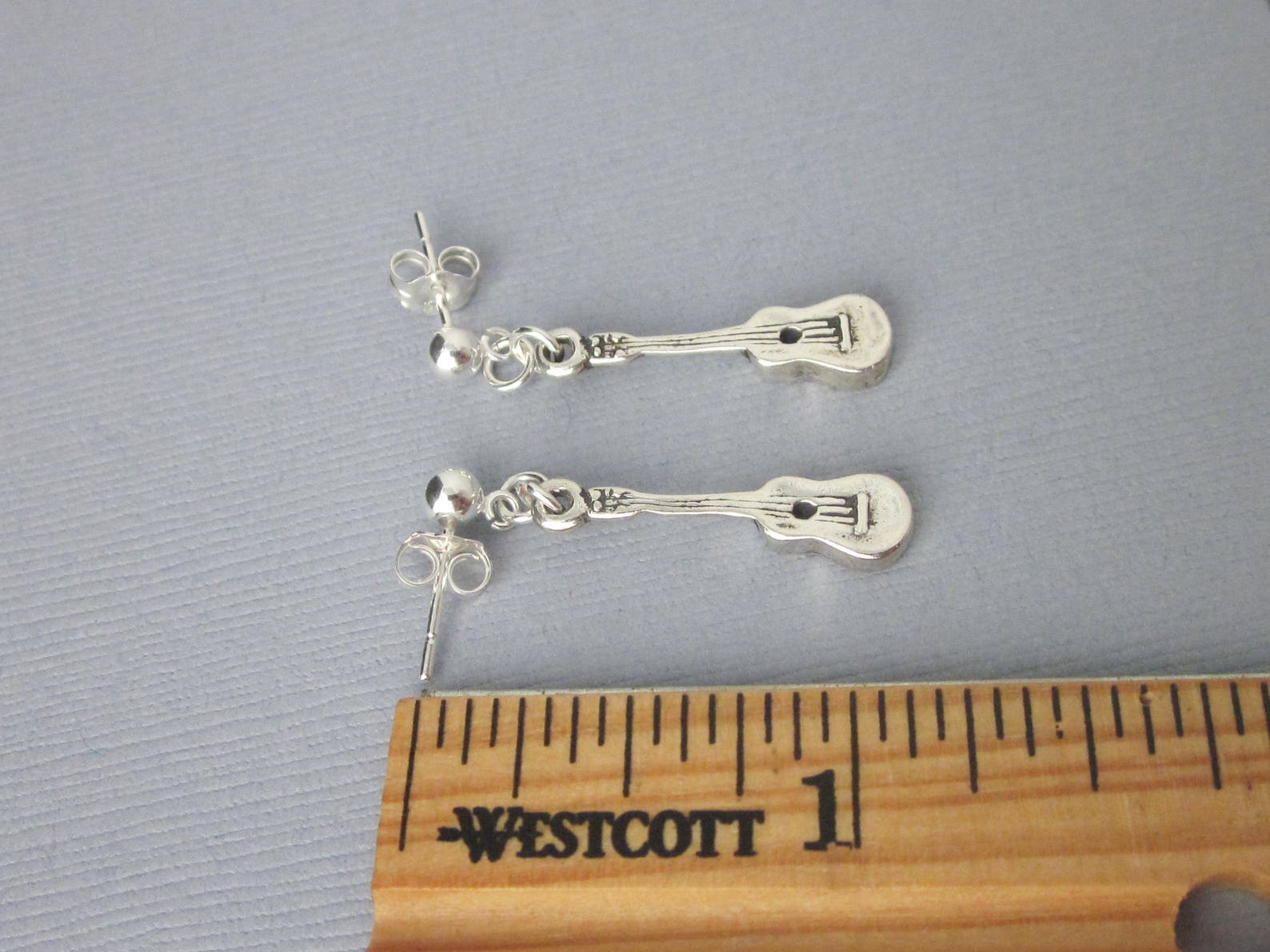Sterling Silver Ukulele Earrings Ukulele Jewelry Ukulele Etsy