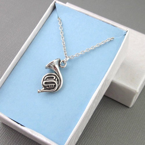 French Horn Jewelry Band Instrument Necklace Music Charm Etsy