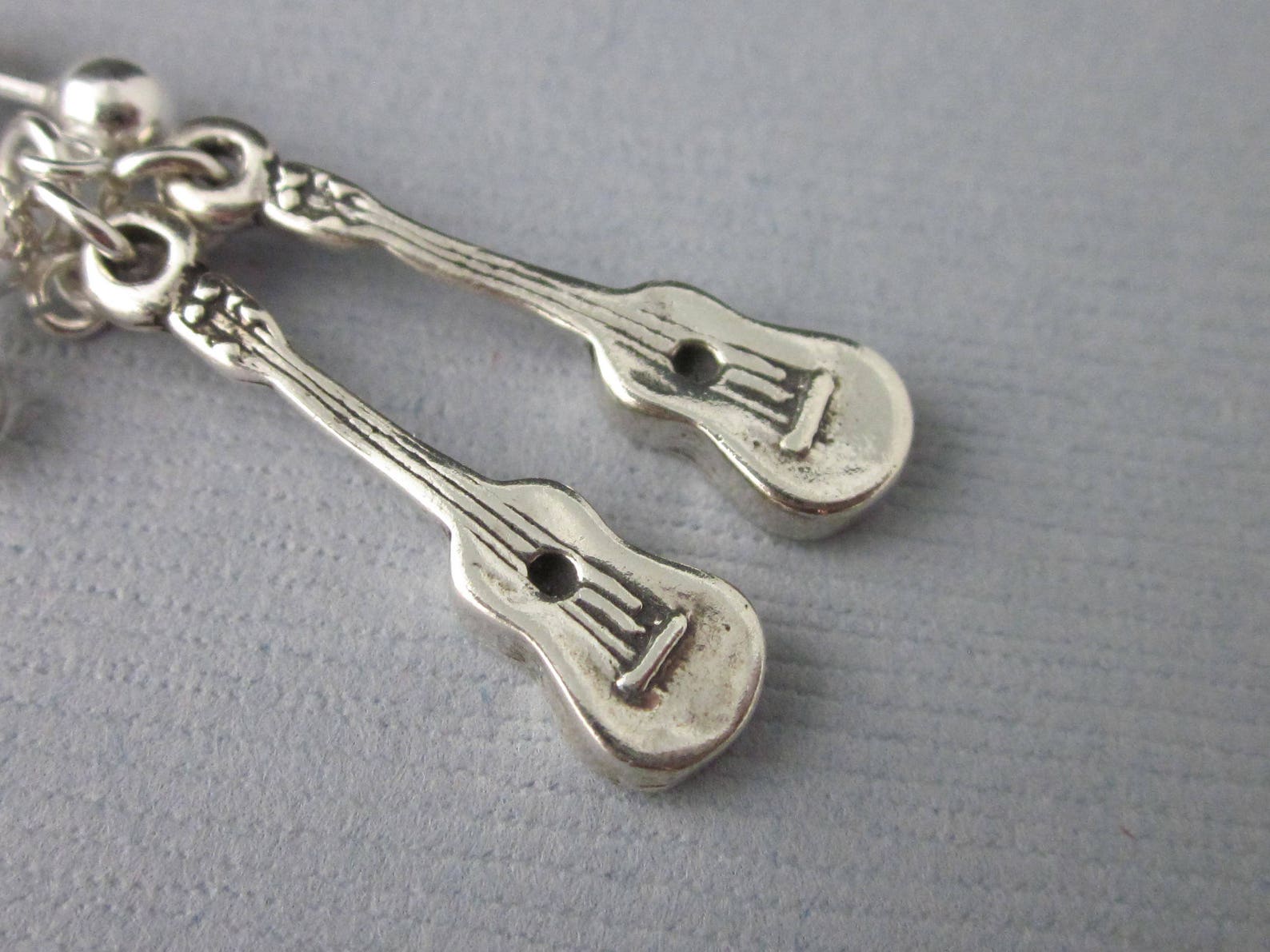 Sterling Silver Ukulele Earrings Ukulele Jewelry Ukulele Etsy