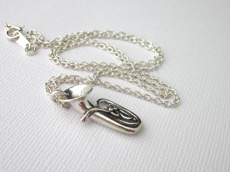 Sterling Silver Baritone Tuba Instrument Necklace Tuba Charm Etsy