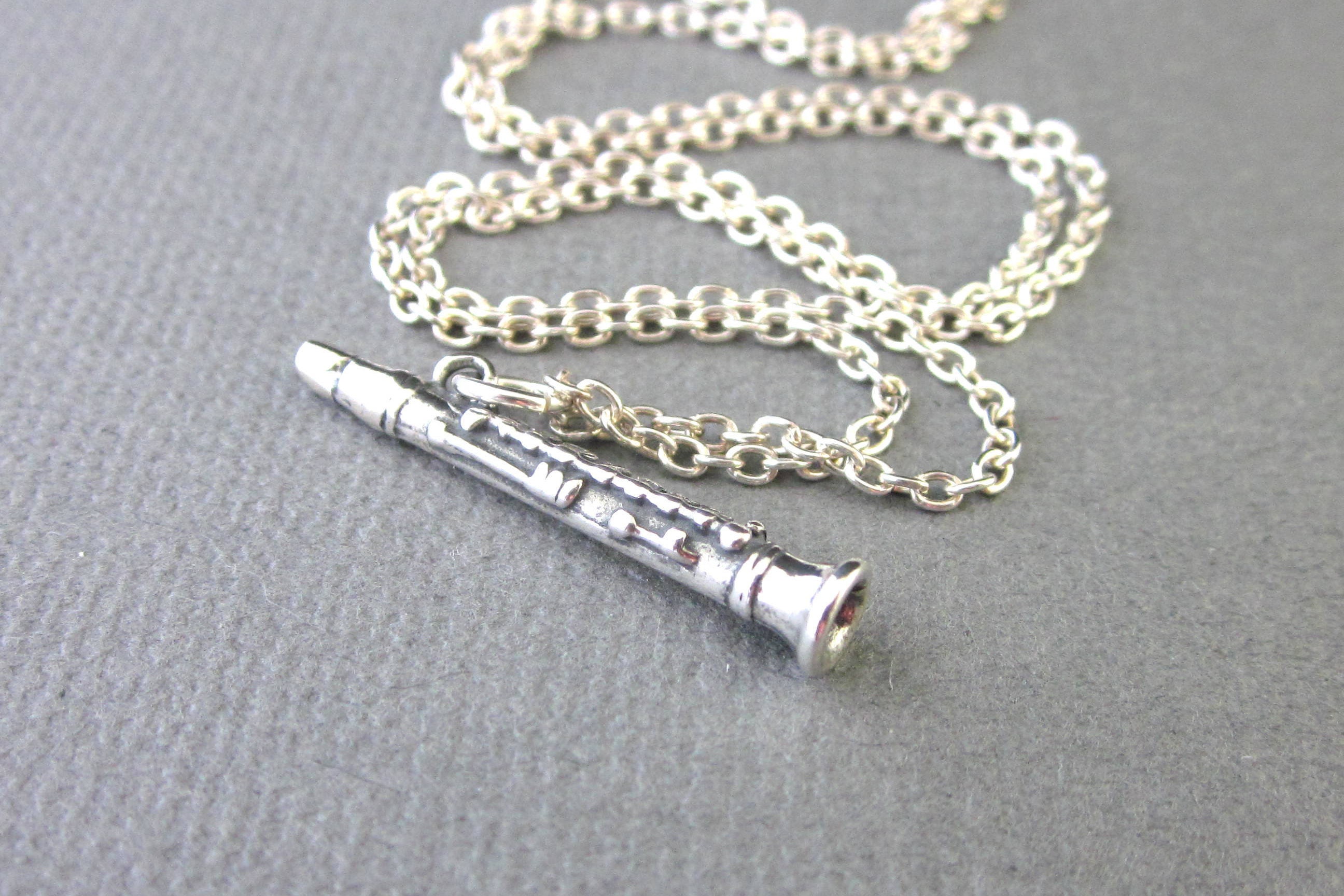 Sterling Silver Necklace Charm With Chain Etsy UK