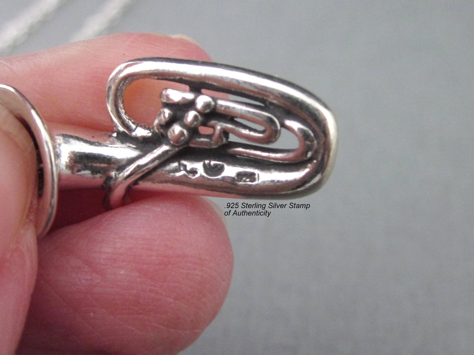 Sterling Silver Baritone Tuba Instrument Necklace Tuba Charm Etsy